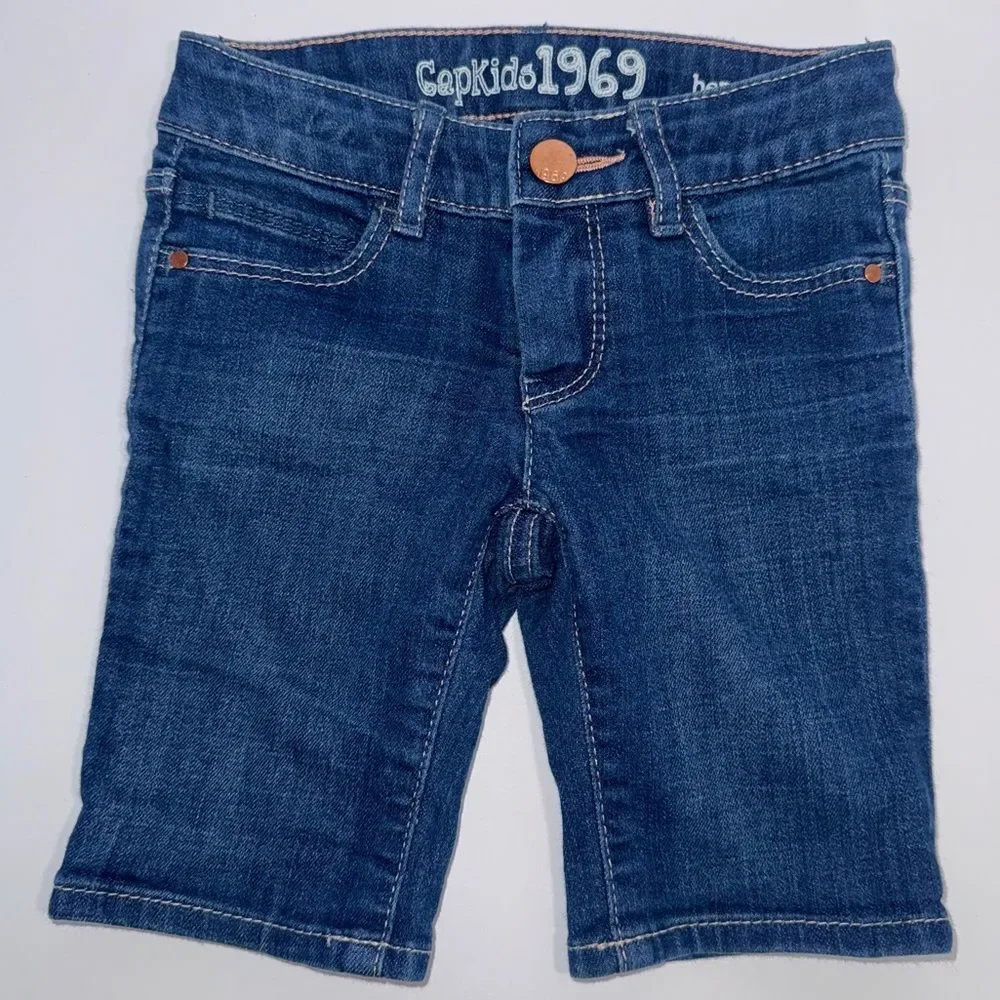 GAP Kids 1969 size 4 Bermuda Classic Blue Jean Shorts